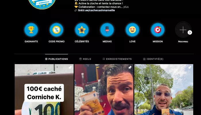 Cession concept UGC Marseille - Contenu vidéos Instagram TikTok