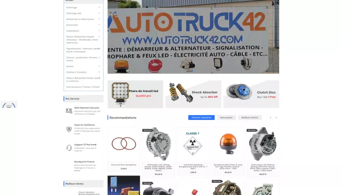 Site E-Commerce Electricité auto, pl, agri etc. PrestaShop 8.1 dernière version 300K€ Annuel