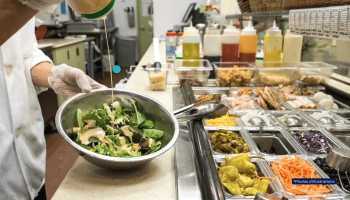 Entreprise de restauration rapide de qualité avec un bar à salade en libre-service à Levallois-Perret (92)