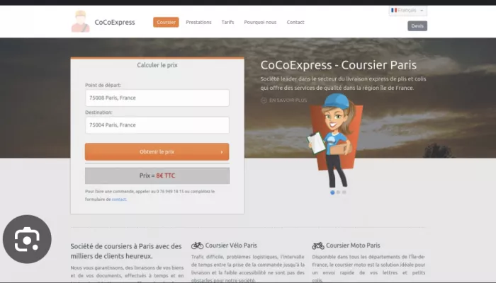 Vente FDC de la Société de Coursiers à Paris et ILD « CoCoExpress ».