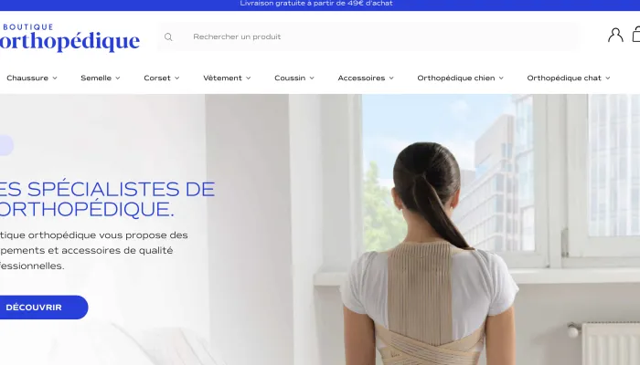 Boutique e-commerce Orhtopedique