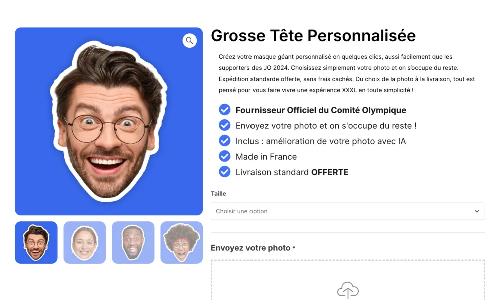 PicMyEvent - Vente de têtes géantes et cadre photobooth