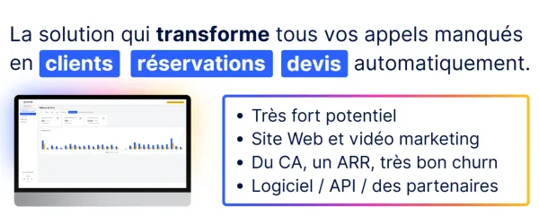 Solution SaaS scalable qui transforme les appels manqués des entreprises en clients automatiquement !